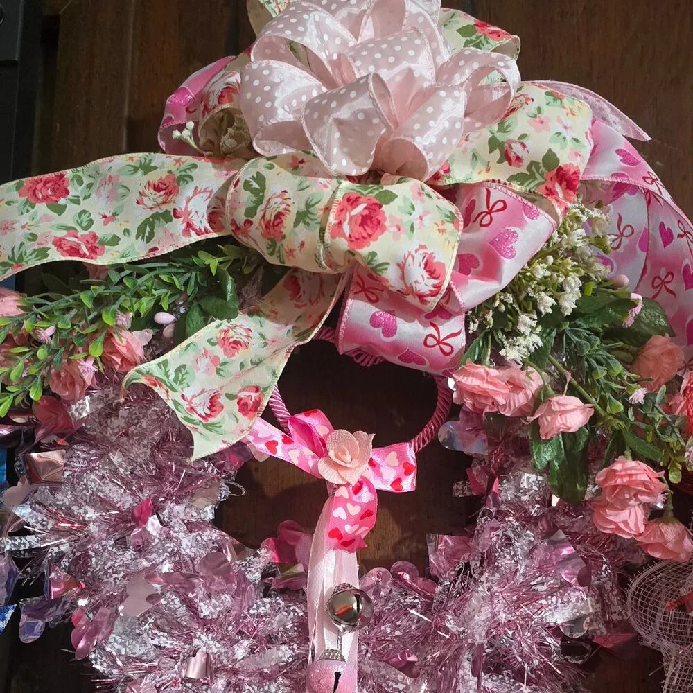 Pink Valentine's Wreath